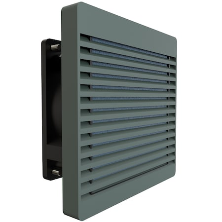 Hammond Fan Kit, 120 MM Fan 115V, Filter, Grill, Guard, Cord / Gray DNFF120GY115